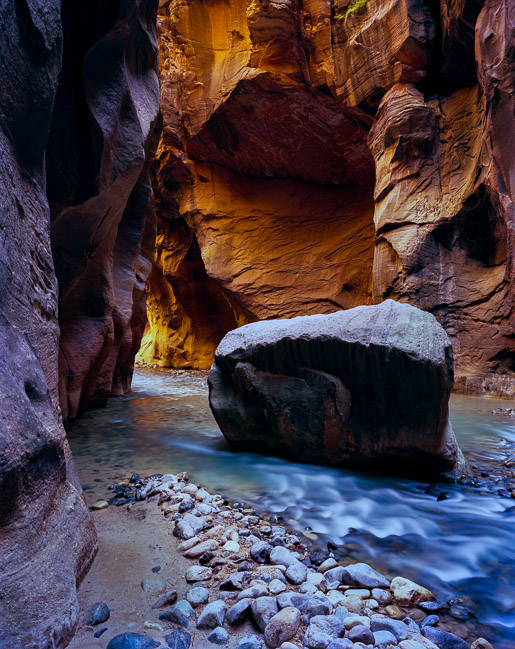 Virgin River Glow and Boulder