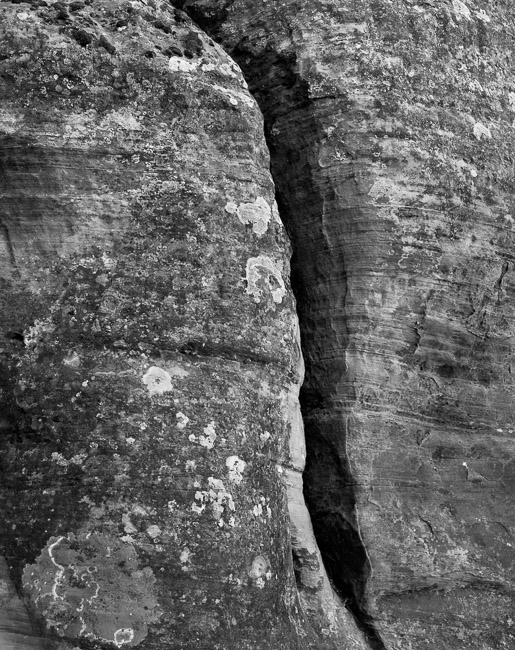 Tall Crack - B&W